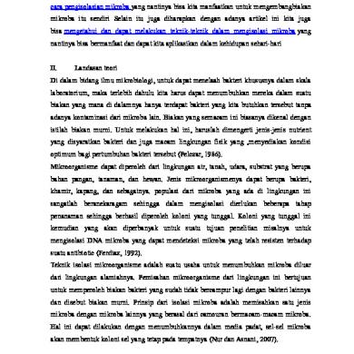 Laporan Praktikum Isolasi Bakteri [PDF] | Documents Community Sharing