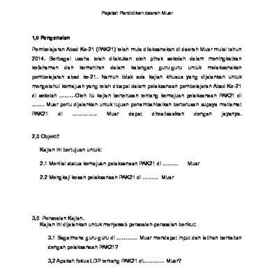 Kajian PAK21 Sekolah-sekolah Daerah Muar (Template Laporan) [PDF ...
