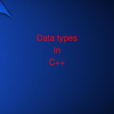 Data Types in Data Types in C++ [PDF] | Documents Community Sharing
